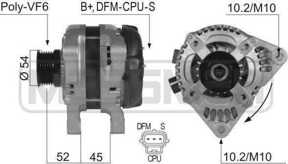 Era 210358 генератор на FORD KUGA I