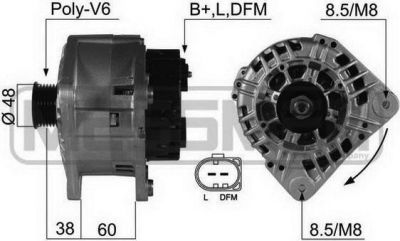 Era 210410 генератор на SKODA OCTAVIA Combi (1U5)