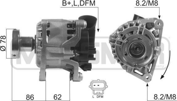 Era 210412 генератор на FORD FIESTA фургон (JV_)