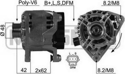 Era 210416 генератор на FORD FOCUS (DAW, DBW)