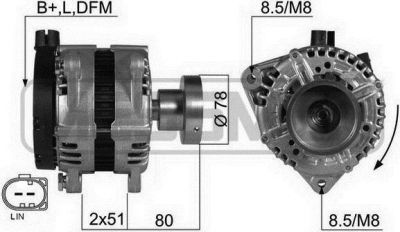 Era 210423 генератор на FORD MONDEO IV седан (BA7)