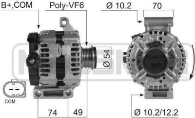 Era 210428 генератор на FORD MONDEO IV седан (BA7)