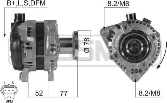 Era 210431 генератор на FORD FOCUS II седан (DA_)