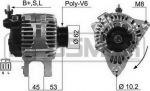 ERA генератор 110A 14V HYUNDAI SANTA FE 2.7 01-//SONATA III 2.5 98-01//Trajet 2.7 00- (210479)