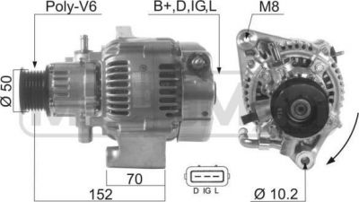 Era 210587 генератор на ROVER 600 (RH)