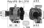 Era 210687 генератор на OPEL CORSA C фургон (F08, W5L)
