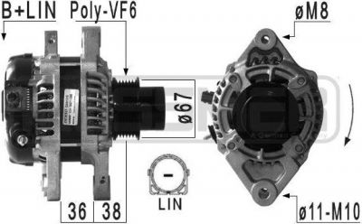 Era 210972 генератор на TOYOTA YARIS (NHP13_, NSP13_, NCP13_, KSP13_, NLP13_)