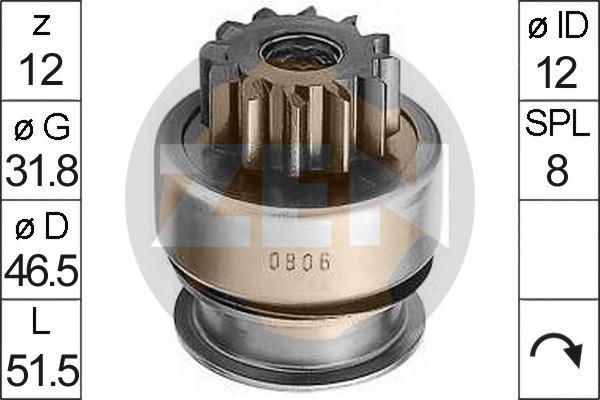 Era 225352 привод с механизмом свободного хода, стартер на PEUGEOT 1007 (KM_)