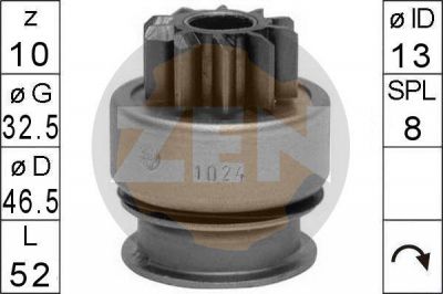 Era 225482 привод с механизмом свободного хода, стартер на HYUNDAI PORTER пикап