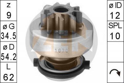 Era 225509 привод с механизмом свободного хода, стартер на NISSAN PATHFINDER II (R50)