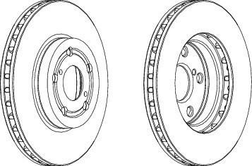 Ferodo DDF1064 тормозной диск на TOYOTA AVENSIS (T25_)