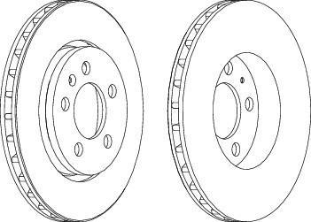 Ferodo DDF1154 тормозной диск на VW GOLF IV (1J1)