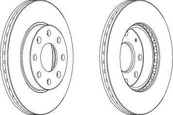FERODO Диск тормозной CHEVROLET LANOS/AVEO/SPARK/ASTRA F/CORSA B/VECTRA A передний вент (к-кт 2 шт., цена за 1 шт.) (DDF1279)