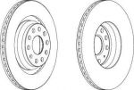 Ferodo DDF1503 Диск тормозной AUDI A3/SKODA SUPERB/VW GOLF VI/PASSAT задний D=310мм.