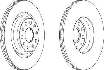 Ferodo DDF1503 Диск тормозной AUDI A3/SKODA SUPERB/VW GOLF VI/PASSAT задний D=310мм.