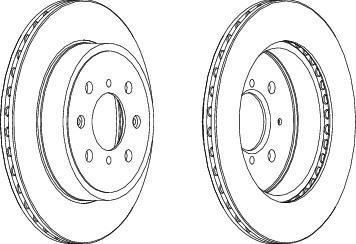 Ferodo DDF1509 Диск тормозной OPEL AGILA 03-/SUZUKI IGNIS II 03-/WAGON R+ 00- передний вент.