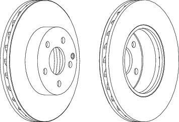 Ferodo DDF1690 Диск тормозной MERCEDES W204/W212 09- передний D=295мм.