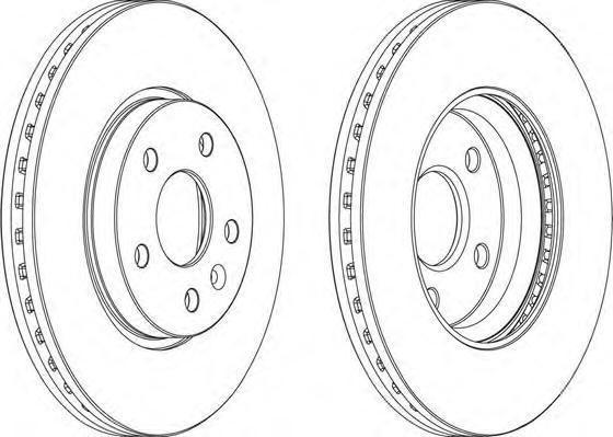 FERODO Диск тормозной передний CHEVROLET CRUZE/OPEL ASTRA J R15 (к-кт 2 шт., цена за 1 шт.) (DDF1869)