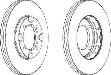 Ferodo DDF383 тормозной диск на MAZDA 626 II (GC)