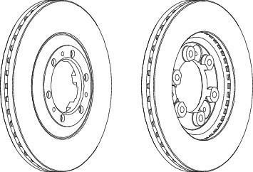 Ferodo DDF694 тормозной диск на OPEL FRONTERA B (6B_)