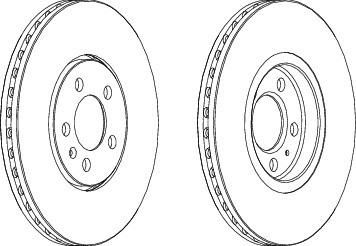 Ferodo DDF706 тормозной диск на VW GOLF III (1H1)