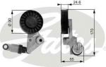 Gates T38239 натяжной ролик, поликлиновой ремень на OPEL ASTRA G универсал (F35_)