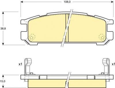 GIRLING Колодки торм зад SUBARU IMPREZA (572197, 6109909)