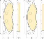 Girling 6112075 комплект тормозных колодок, дисковый тормоз на JEEP CHEROKEE (XJ)