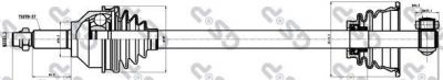 GSP 244003 Привод лев.RENAULT TRAFIC 1.9-2.0L 2001=>
