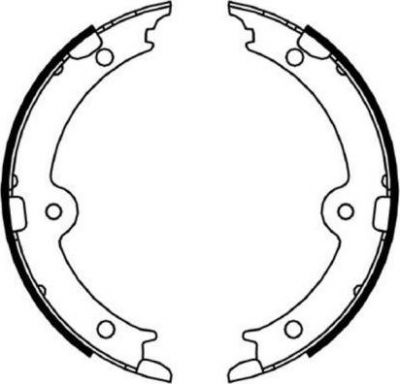 Hella 8DA 355 050-191 комплект тормозных колодок, стояночная тормозная с на LEXUS GS (GRS19_, UZS19_, URS19_, GWS19_)