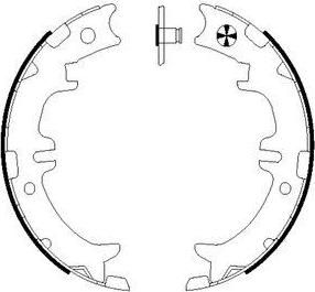 Hella 8DA 355 050-541 комплект тормозных колодок, стояночная тормозная с на TOYOTA CELSIOR (UCF3_)