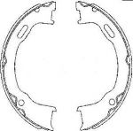 Hella 8DA 355 051-241 комплект тормозных колодок, стояночная тормозная с на JEEP CHEROKEE (KJ)