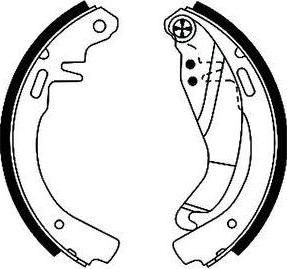 Hella 8DB 355 000-181 комплект тормозных колодок на OPEL KADETT D (31_-34_, 41_-44_)