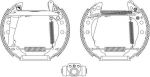 Hella 8DB 355 003-721 комплект тормозных колодок на AUDI 80 (81, 85, B2)