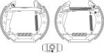 Hella 8DB 355 004-001 комплект тормозных колодок на VW POLO купе (86C, 80)