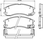 Hella 8DB 355 005-821 комплект тормозных колодок, дисковый тормоз на MAZDA 626 III Station Wagon (GV)