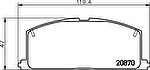 Hella 8DB 355 006-091 комплект тормозных колодок, дисковый тормоз на TOYOTA COROLLA Liftback (_E8_)