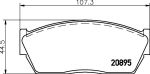 Hella 8DB 355 006-111 комплект тормозных колодок, дисковый тормоз на HONDA CIVIC III Hatchback (AL, AJ, AG, AH)