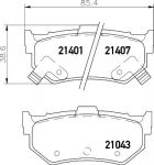 Hella 8DB 355 006-281 комплект тормозных колодок, дисковый тормоз на SUZUKI SWIFT II седан (AH, AJ)