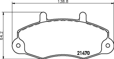Hella 8DB 355 006-391 комплект тормозных колодок, дисковый тормоз на FORD TRANSIT c бортовой платформой/ходовая часть (E_ _)