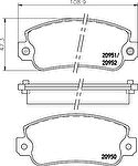 Hella 8DB 355 007-121 комплект тормозных колодок, дисковый тормоз на FIAT UNO (146A/E)