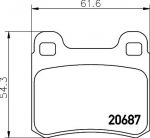 Hella 8DB 355 007-321 комплект тормозных колодок, дисковый тормоз на MERCEDES-BENZ 190 (W201)
