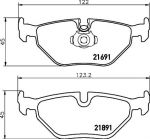 HELLA КОМПЛЕКТ ТОРМОЗНЫХ КОЛОДОК, ДИСКОВЫЙ ТОРМОЗ (8DB 355 007-981)