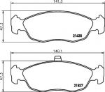 Hella 8DB 355 008-291 комплект тормозных колодок, дисковый тормоз на PEUGEOT 306 (7B, N3, N5)