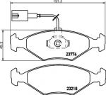 Hella 8DB 355 008-811 комплект тормозных колодок, дисковый тормоз на FIAT ALBEA (178_)
