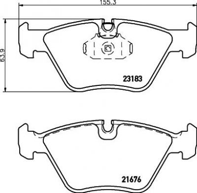 HELLA КОМПЛЕКТ ТОРМОЗНЫХ КОЛОДОК, ДИСКОВЫЙ ТОРМОЗ (8DB 355 009-001)