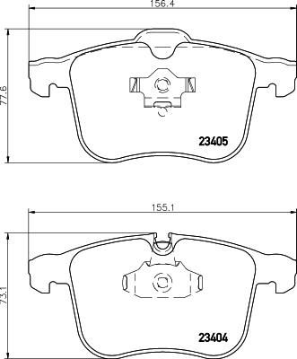 Hella 8DB 355 009-431 комплект тормозных колодок, дисковый тормоз на OPEL VECTRA C универсал