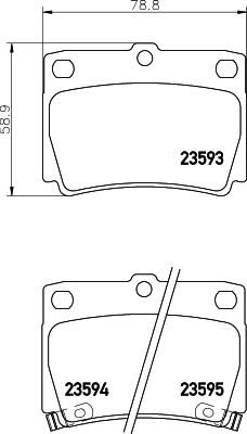 HELLA КОМПЛЕКТ ТОРМОЗНЫХ КОЛОДОК, ДИСКОВЫЙ ТОРМОЗ (8DB 355 009-501)