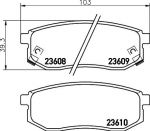 Hella 8DB 355 010-011 комплект тормозных колодок, дисковый тормоз на HYUNDAI SANTAMO