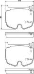 Hella 8DB 355 010-381 комплект тормозных колодок, дисковый тормоз на MERCEDES-BENZ CLS (C219)